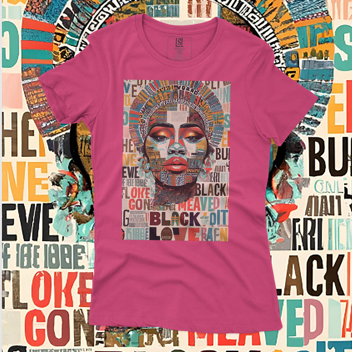 GRAPHIC T-SHIRT BLACK LOVE FOR WOMEN