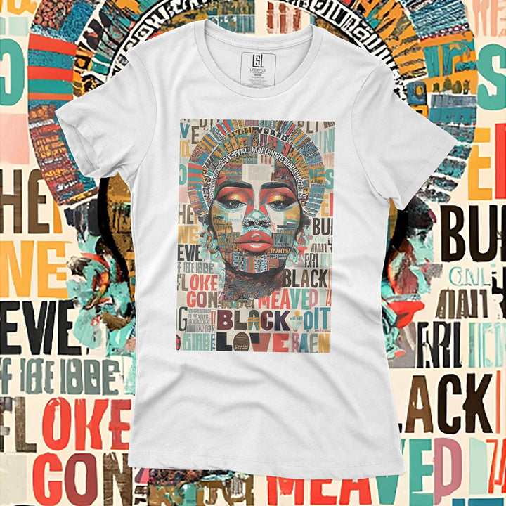 GRAPHIC T-SHIRT BLACK LOVE FOR WOMEN