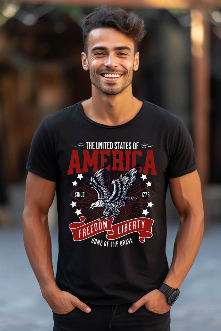 Graphic T-Shirt Home of the Brave for Men