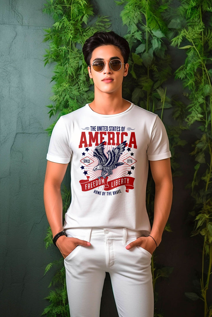 Graphic T-Shirt Home of the Brave for Men