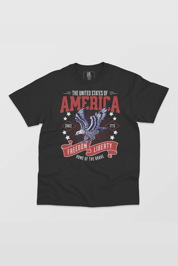 Graphic T-Shirt Home of the Brave for Men