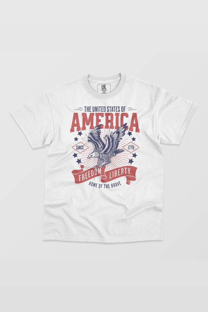 Graphic T-Shirt Home of the Brave for Men