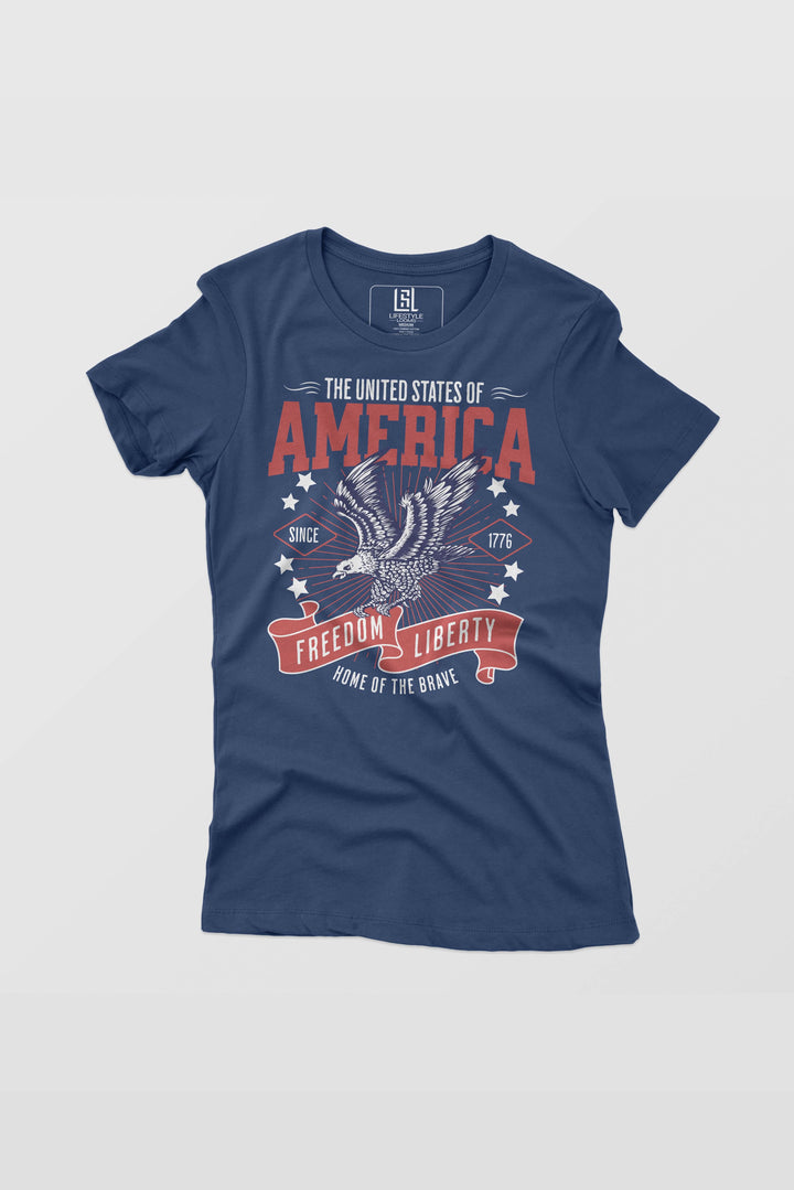 Graphic T-Shirt Home of the Brave for Women