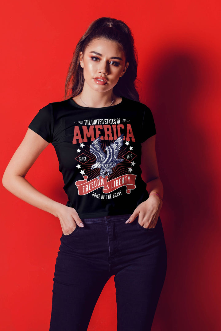 Graphic T-Shirt Home of the Brave for Women