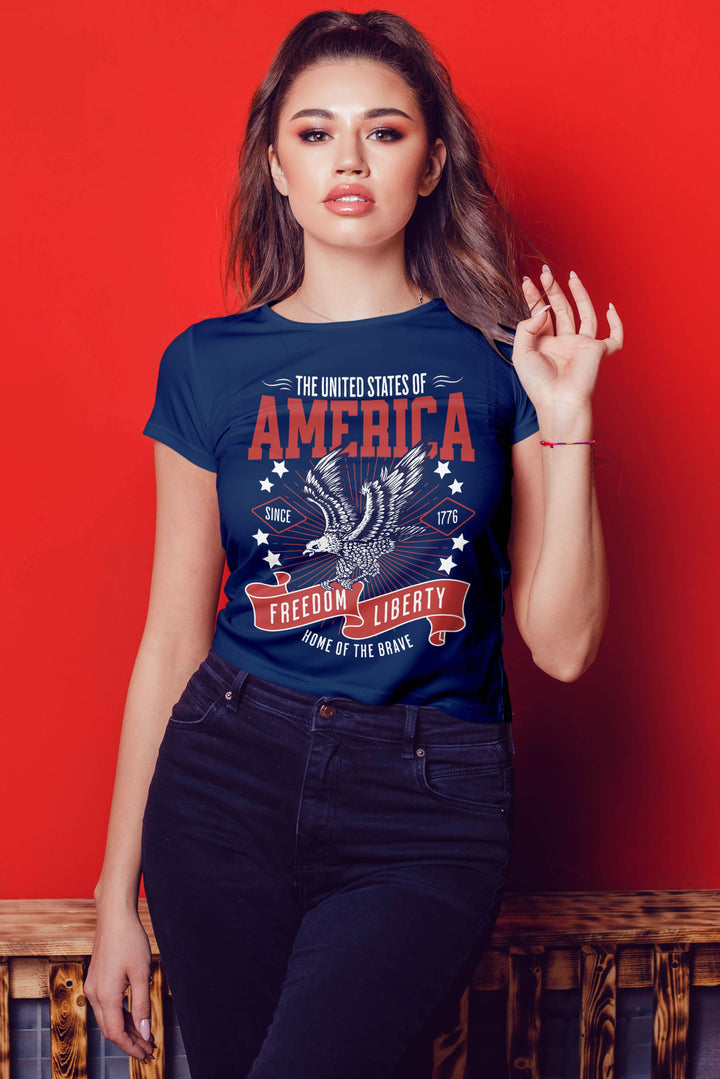 Graphic T-Shirt Home of the Brave for Women