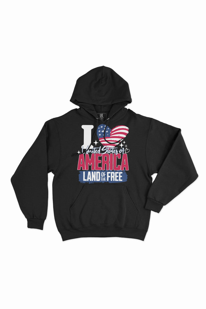 Graphic Hoodie I Love America for Men