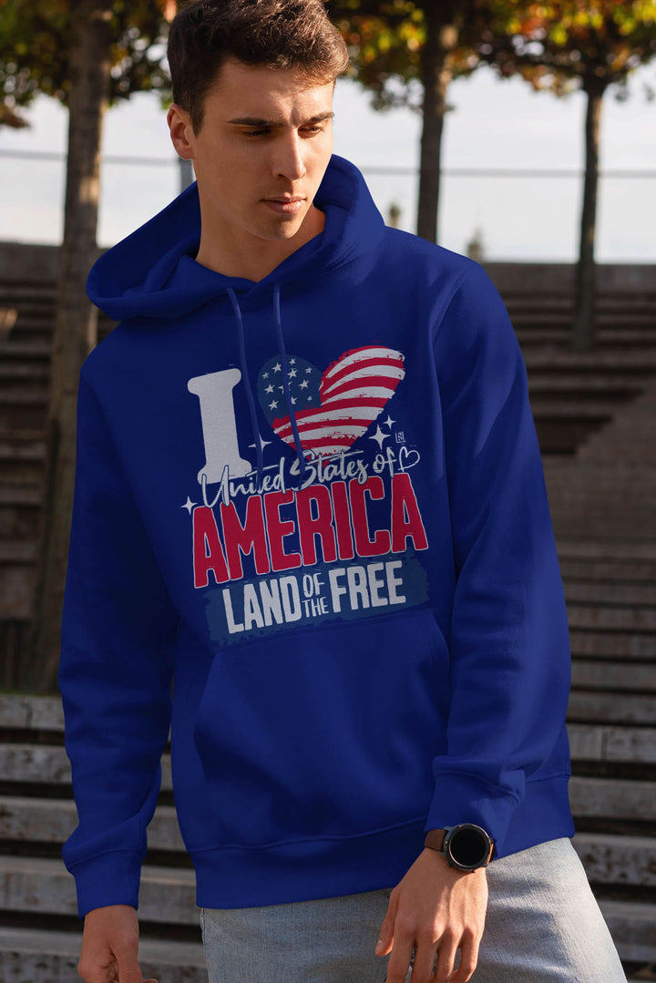 Graphic Hoodie I Love America for Men
