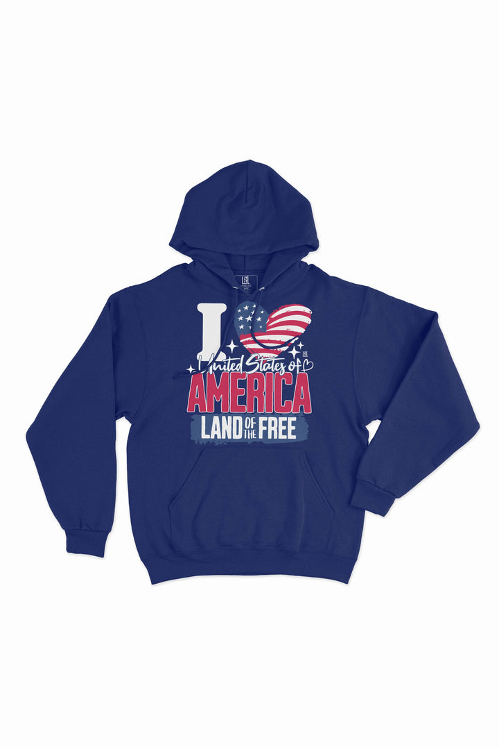 Graphic Hoodie I Love America for Men