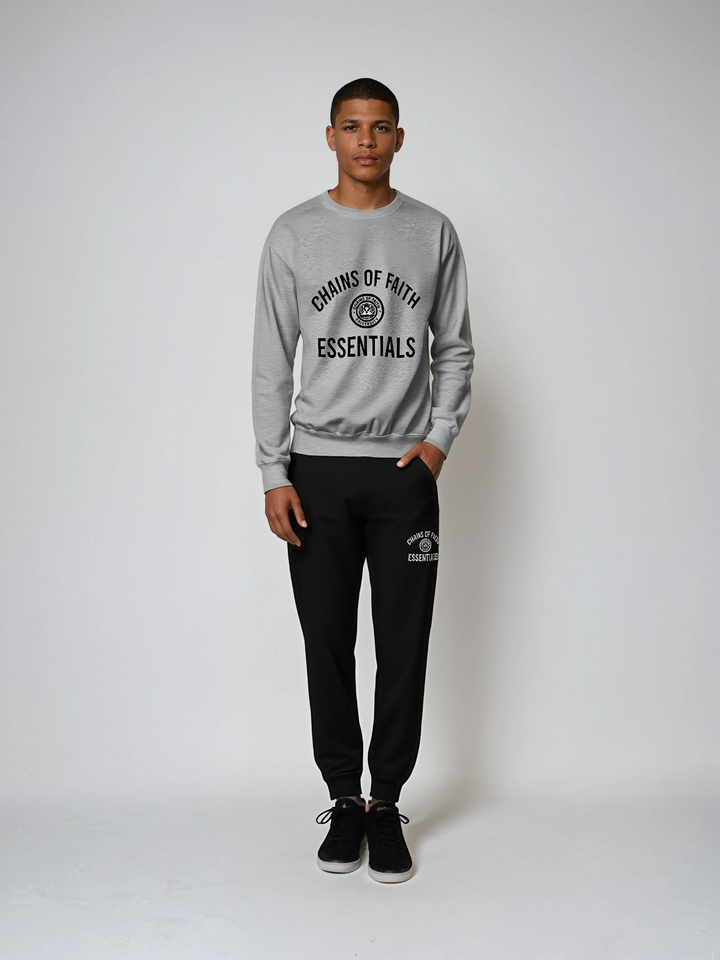 Essentials Chains of Faith Heather Grey Sweatshirt 1