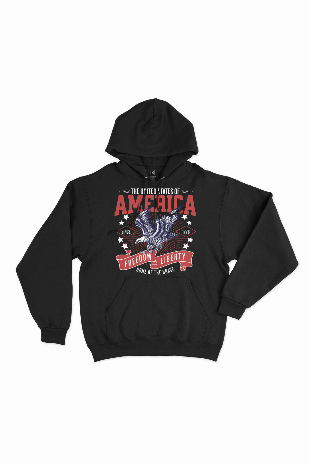 Graphic Hoodie Home of the Brave for Men