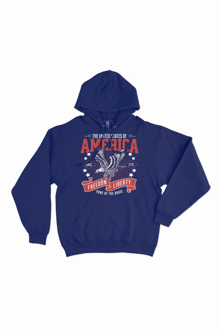 Graphic Hoodie Home of the Brave for Men