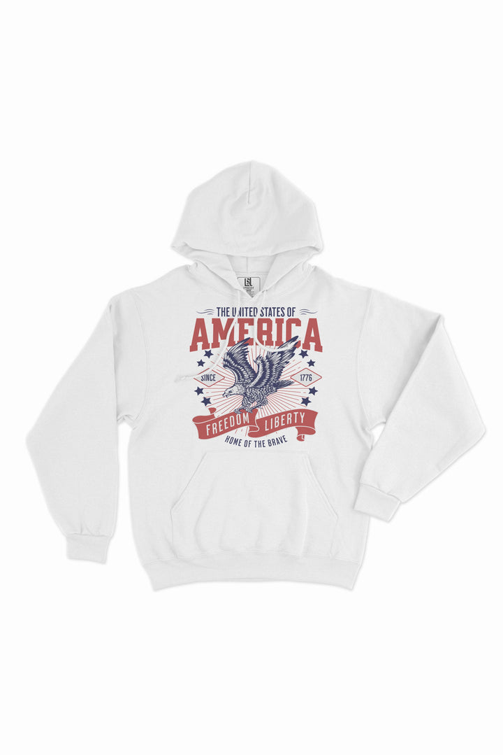 Graphic Hoodie Home of the Brave for Men