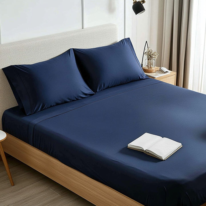 CVC Jersey Knit Sheet Set Soft Like T-Shirt Jersey 4 Piece Fits Upto 18 Inches