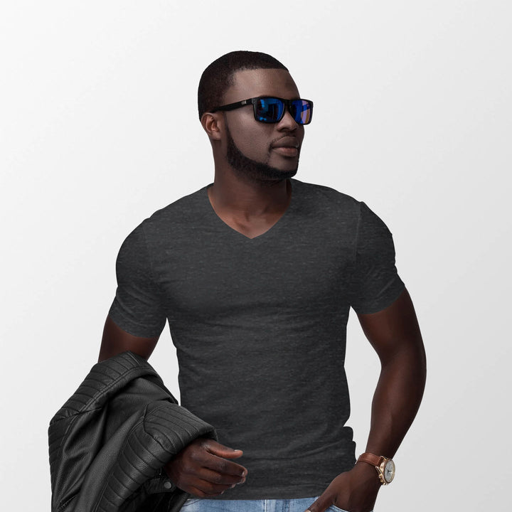 Mens Premium V-Neck T Shirt 100% Combed Cotton