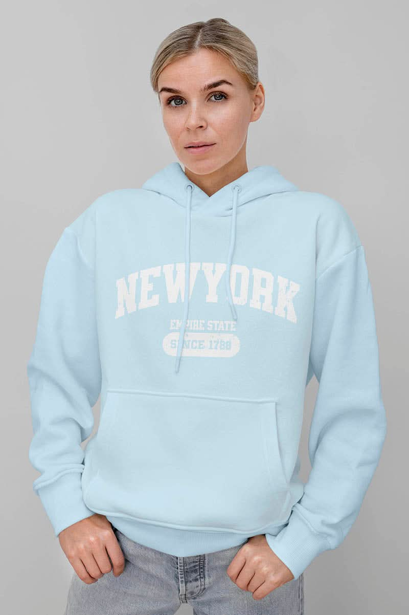 NEW YORK EMPIRE STATE BACK TO COLLEGE HOODIE FOR MEN AND WOMEN